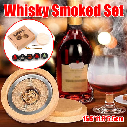 5 Flavors Wood Chips Whisky Smoked Set for Whiskey Cocktail Beer Smoking Use
