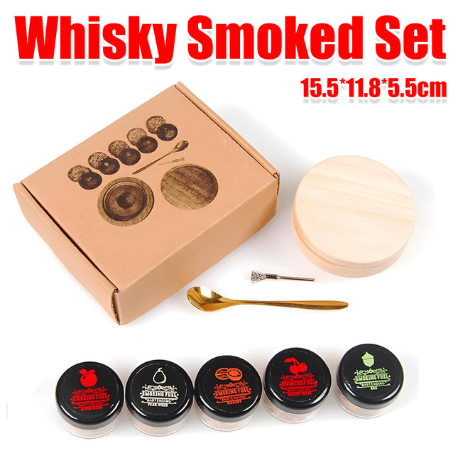 5 Flavors Wood Chips Whisky Smoked Set for Whiskey Cocktail Beer Smoking Use