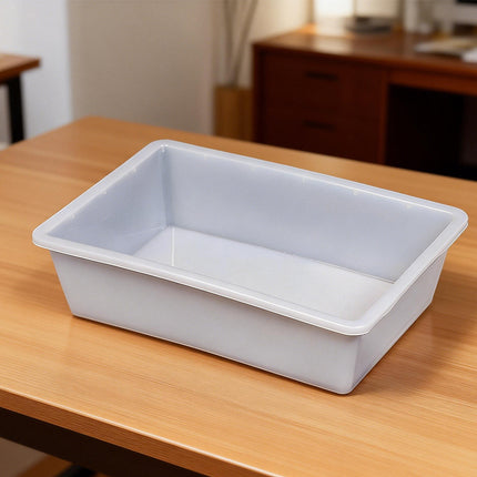 10 Pack White Plastic Kitchen Storage Organiser Bins Refrigerator Pantry Containers