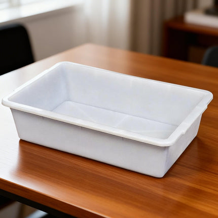 10 Pack White Plastic Kitchen Storage Organiser Bins Refrigerator Pantry Containers
