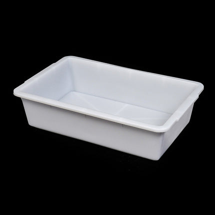 10 Pack White Plastic Kitchen Storage Organiser Bins Refrigerator Pantry Containers