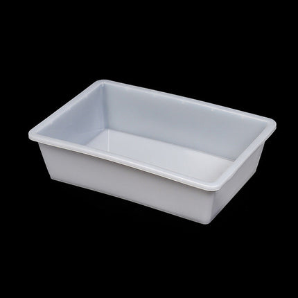 10 Pack White Plastic Kitchen Storage Organiser Bins Refrigerator Pantry Containers