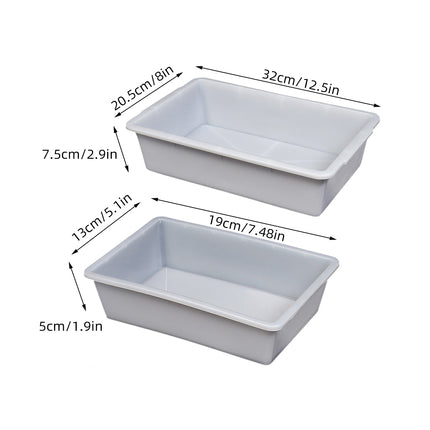 10 Pack White Plastic Kitchen Storage Organiser Bins Refrigerator Pantry Containers