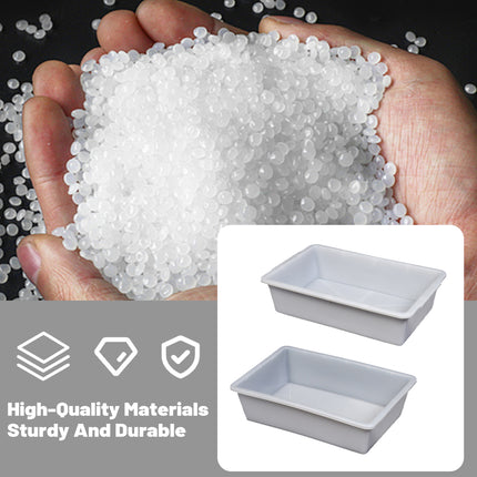 10 Pack White Plastic Kitchen Storage Organiser Bins Refrigerator Pantry Containers