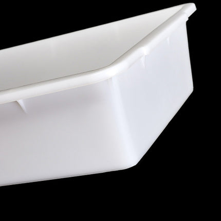 10 Pack White Plastic Kitchen Storage Organiser Bins Refrigerator Pantry Containers