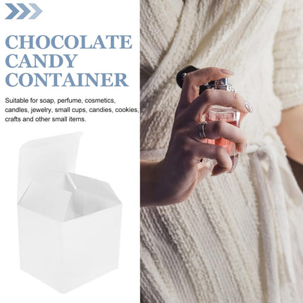 50PCS White Cardboard Gift Box for Birthday Christmas Craft Small Gift Packaging