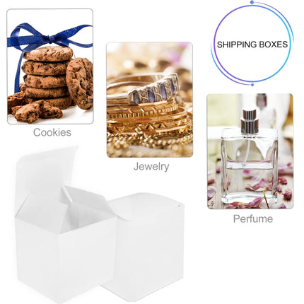 50PCS White Cardboard Gift Box for Birthday Christmas Craft Small Gift Packaging