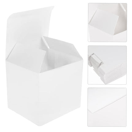 50PCS White Cardboard Gift Box for Birthday Christmas Craft Small Gift Packaging