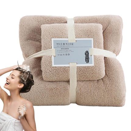 Coral Velvet Towel Set Bath Towels Soft Absorbent Quick Dry Face Hand Cloth Home