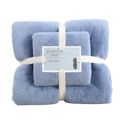 Coral Velvet Towel Set Bath Towels Soft Absorbent Quick Dry Face Hand Cloth Home
