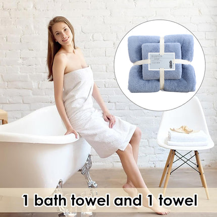 Coral Velvet Towel Set Bath Towels Soft Absorbent Quick Dry Face Hand Cloth Home