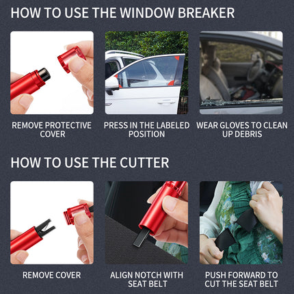 Multi Function Emergency Life Hammer For Vehicle Window Breaker Seatbelt Cutter