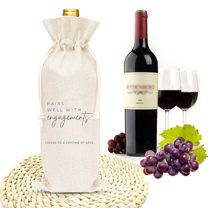 10CPS Wine Bottle Gift Bag Single Bottole for Christmas Birthday Party Present