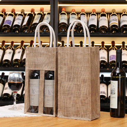 5PCS Wine Bottle Bags Tote Carrier Gift Bag Durable Single or Double Bottles