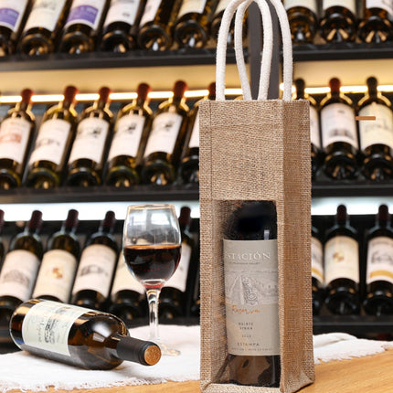 5PCS Wine Bottle Bags Tote Carrier Gift Bag Durable Single or Double Bottles