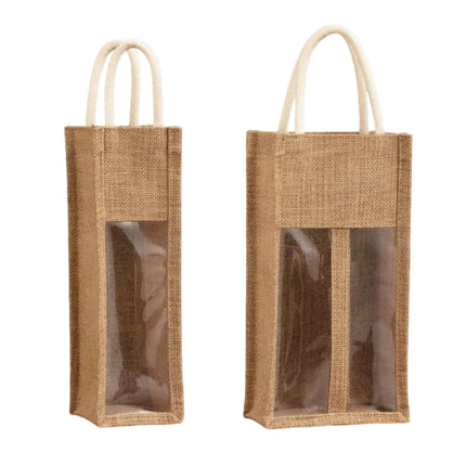 5PCS Wine Bottle Bags Tote Carrier Gift Bag Durable Single or Double Bottles