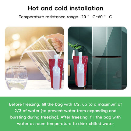 Portable 750ml Wine Spout Pouches 20 Pack Foldable