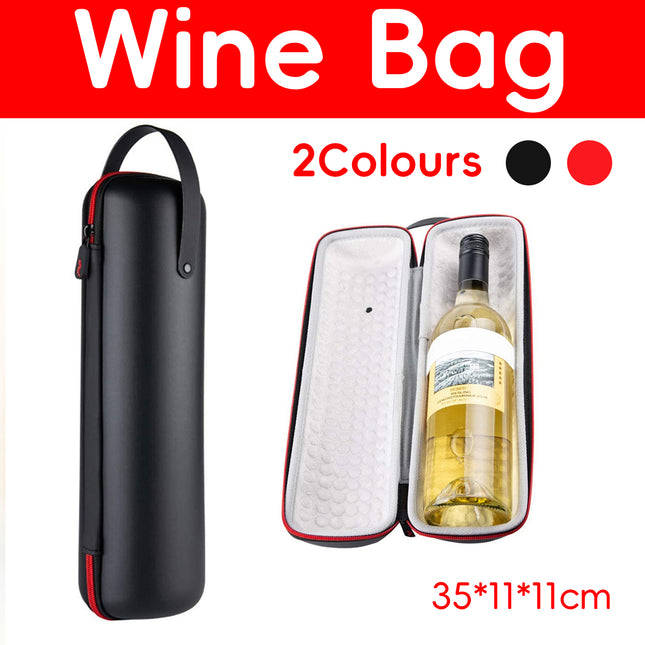 Single Wine Bottle Bag Tote Carrier Gift Bag with Handle for Red Wine Champagne