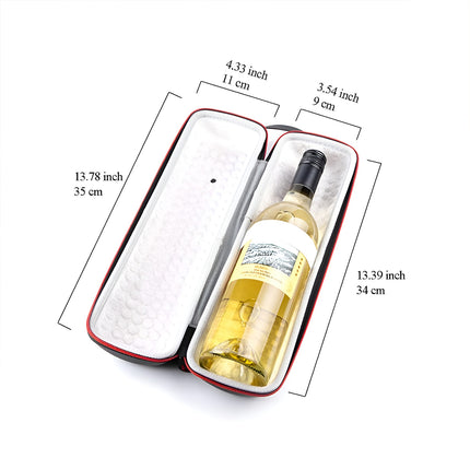 Single Wine Bottle Bag Tote Carrier Gift Bag with Handle for Red Wine Champagne