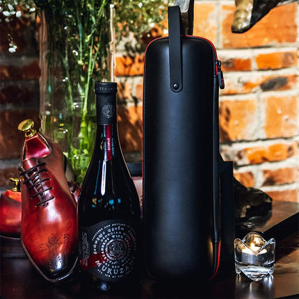 Single Wine Bottle Bag Tote Carrier Gift Bag with Handle for Red Wine Champagne