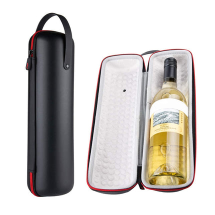 Single Wine Bottle Bag Tote Carrier Gift Bag with Handle for Red Wine Champagne