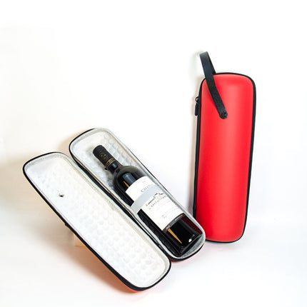 Single Wine Bottle Bag Tote Carrier Gift Bag with Handle for Red Wine Champagne