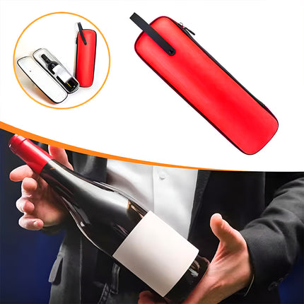 Single Wine Bottle Bag Tote Carrier Gift Bag with Handle for Red Wine Champagne