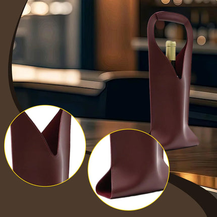 Single Wine Bottle Bag Tote Carrier Gift Bag with Handle 3 Colours Durable