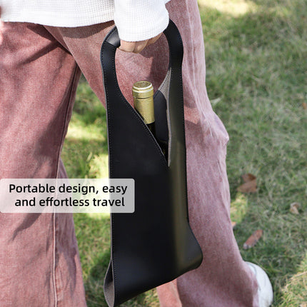 Single Wine Bottle Bag Tote Carrier Gift Bag with Handle 3 Colours Durable