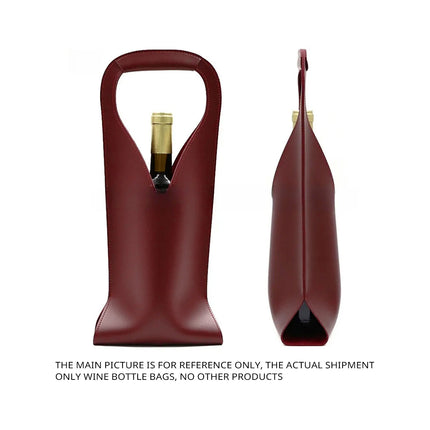 Single Wine Bottle Bag Tote Carrier Gift Bag with Handle 3 Colours Durable
