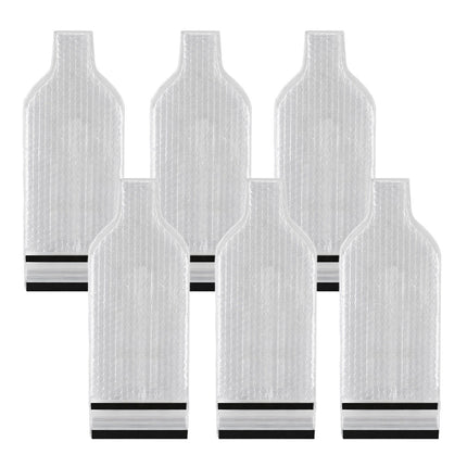 Bubble Wine Bottle Protector Bags 6 Pack Clear