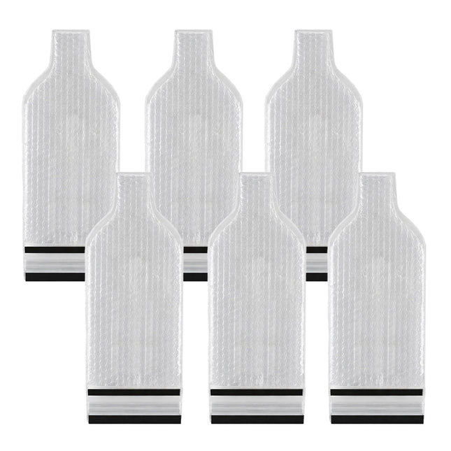 Bubble Wine Bottle Protector Bags 6 Pack Clear
