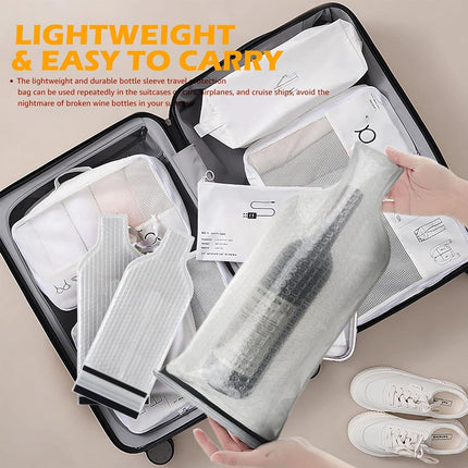 Bubble Wine Bottle Protector Bags 6 Pack Clear