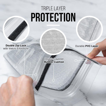 Bubble Wine Bottle Protector Bags 6 Pack Clear