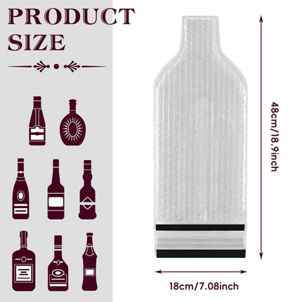 Bubble Wine Bottle Protector Bags 6 Pack Clear