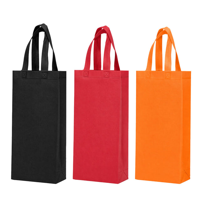 Non Woven Single Bottle Wine Gift Bags 25 Pack 3 Colours