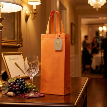Non Woven Single Bottle Wine Gift Bags 25 Pack 3 Colours