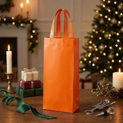 Non Woven Single Bottle Wine Gift Bags 25 Pack 3 Colours