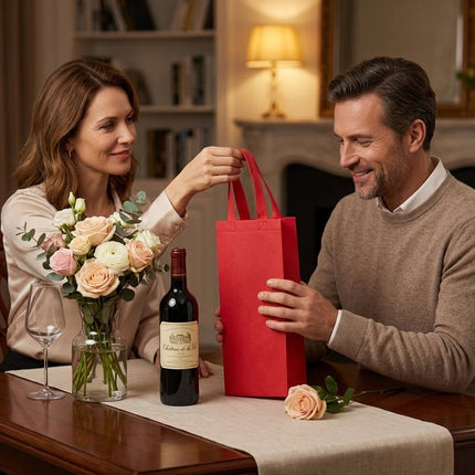 Non Woven Single Bottle Wine Gift Bags 25 Pack 3 Colours