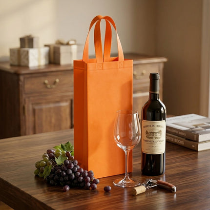 Non Woven Single Bottle Wine Gift Bags 25 Pack 3 Colours