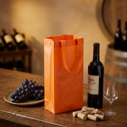 Non Woven Single Bottle Wine Gift Bags 25 Pack 3 Colours