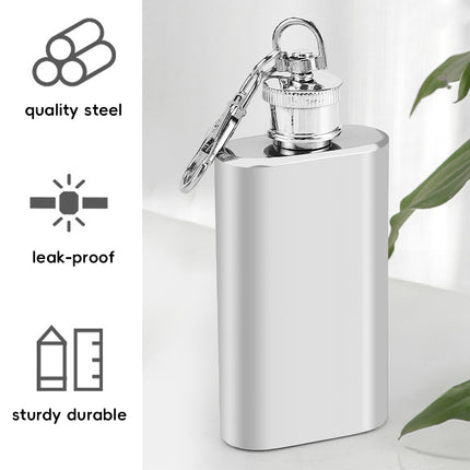 Mini Stainless Steel Hip Flask 1/2oz 3Pcs Portable Pocket Liquor Bottle Travel