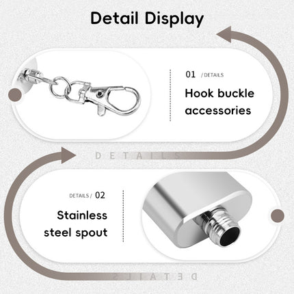 Mini Stainless Steel Hip Flask 1/2oz 3Pcs Portable Pocket Liquor Bottle Travel
