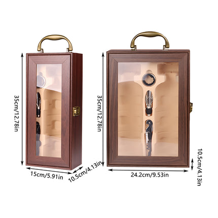 Wine Gift Box Single or Double Bottle Carrier with Handle for Red Wine Champagne