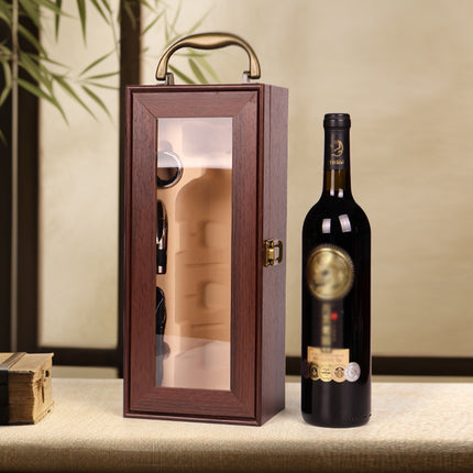 Wine Gift Box Single or Double Bottle Carrier with Handle for Red Wine Champagne