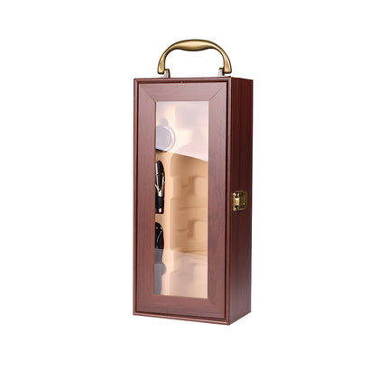 Wine Gift Box Single or Double Bottle Carrier with Handle for Red Wine Champagne