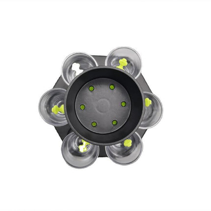 Hexagonal Fair Wine Dispenser with Six Plastic Cups for Home Bar Party Use