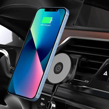 Wireless 15W Magnetic Car Mount Holder Charger For iPhone 13 12 Pro Max MagSafe - Aimall
