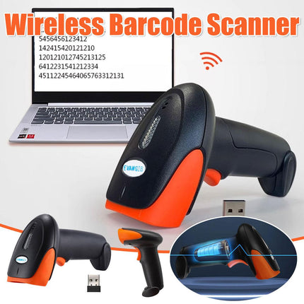 Wireless Barcode Scanner 2D QR Code Handheld Scanning Gun Supermarket Warehouse