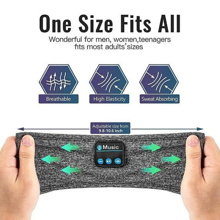 Wireless Bluetooth 5.0 Stereo Eye Mask Headphones Earphone Sleep Music Mask AU - Aimall
